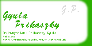 gyula prikaszky business card